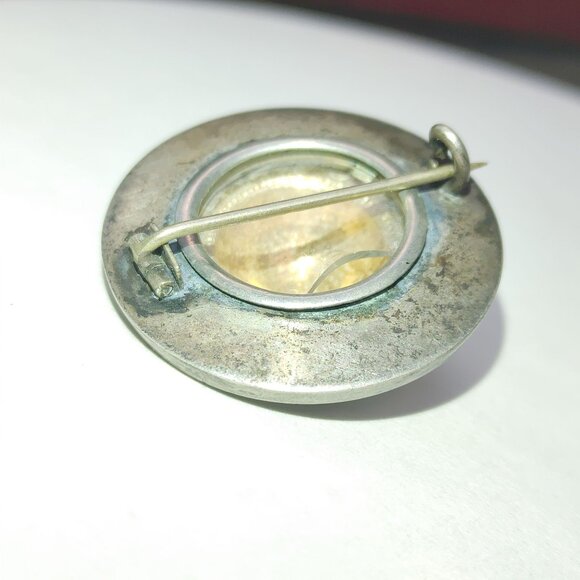 Antique Silver Sentiment Pin Mourning Brooch Victorian Era Forget Me Knots - Picture 8 of 11